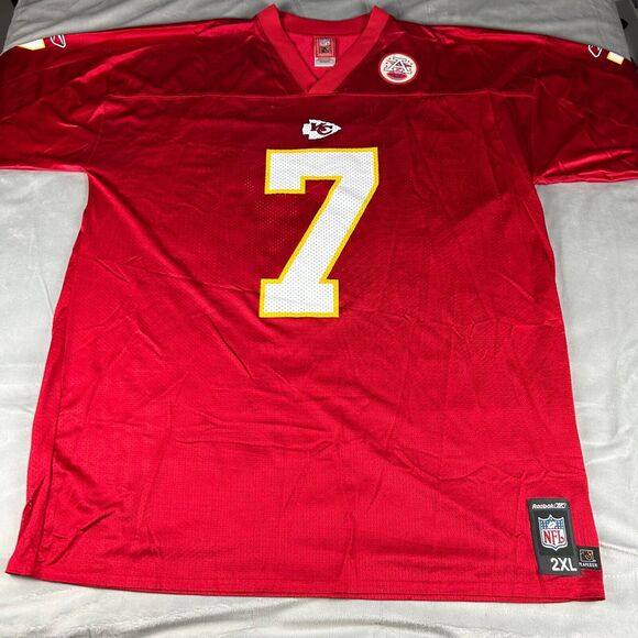 Reebok Jersey Mens 2XL Red NFL KC Cassel 7 V-Neck Short Sleeves Pullover - Picture 1 of 9
